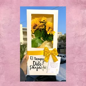 Caja c/ Ramo Girasol 