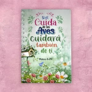 Cuaderno Grande - Jardin flores verdes