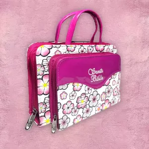 Funda para Biblias - Fucsia con flores