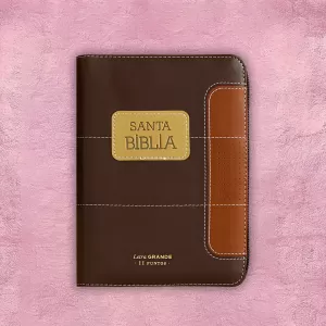 Biblia Mediana - Marrón textura piel