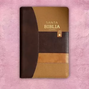 Biblia Mediana - Beige textura piel 