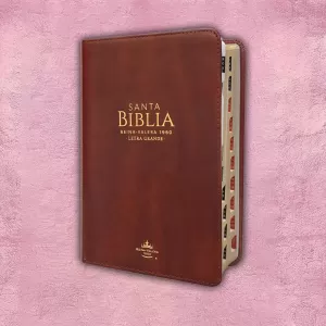 Biblia Letra grande - Marron con filo dorado