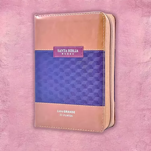 Biblia - Rosada con lila bitonal